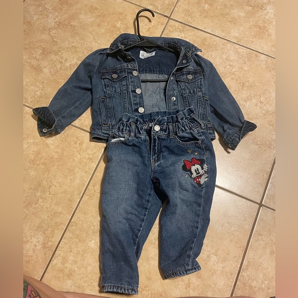 Minnie Mouse denim two piece set